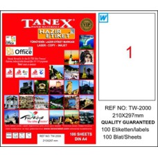 TANEX LAZER ETİKET 210X297 TW-2000 TANEX LAZER ETİKET 210X297 TW-2000