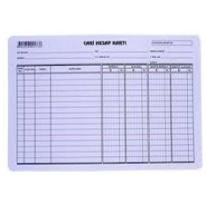 CARİ HESAP KARTI (KÜÇÜK) 100 ADET CARİ HESAP KARTI (KÜÇÜK) 100 ADET